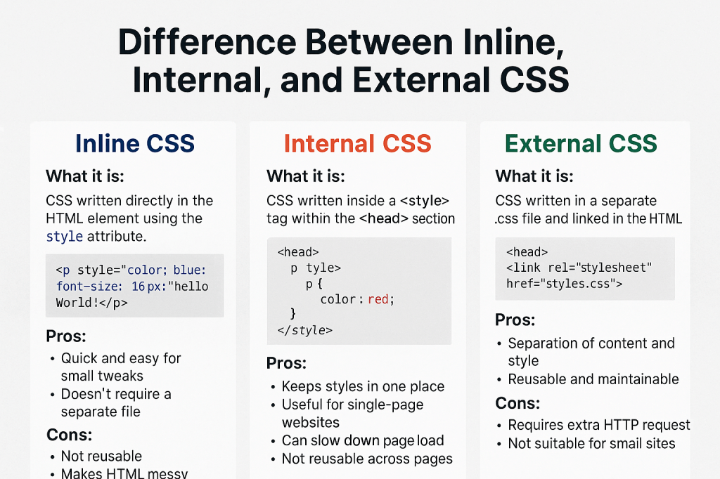 When to Use Inline, Internal, or External&nbsp;CSS